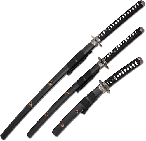 Miniatura 2 de Snake Eye Tactical Juego de katana samurái de dos tonos de 3 piezas con soporte de espada gratis