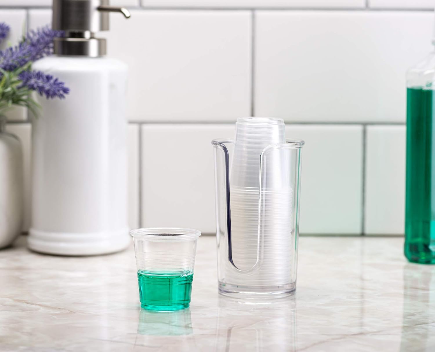 Comfy Package [500 Count] 3 oz. Clear Disposable Plastic Cups - Small Disposable Bathroom, Mouthwash Polypropylene Cups