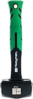 Vista 1 de Martillo y mazo de Hooyman con construcción resistente, mango ergonómico antideslizante con empuñadura en H, núcleo de fibra de vidrio, acero