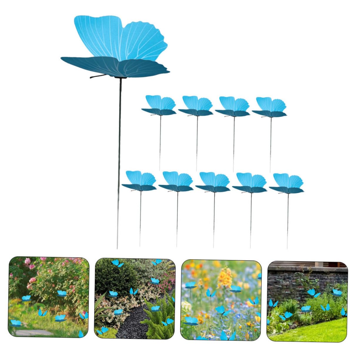 5 Sätze Garten Schmetterlinge Dekoration Gartenstecker Für Außenbereich Künstliche Schmetterlinge Für Garten Und Terrasse Lebendige Ornamente Für Stilvolle 10 Stück * 5