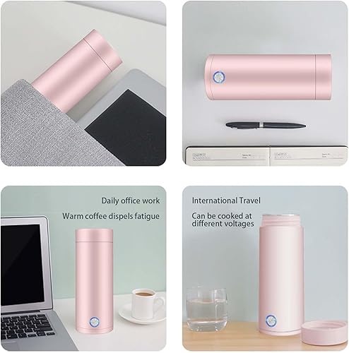 Miniatura 2 de Hervidor eléctrico de viaje, hervidor eléctrico portátil de acero inoxidable de 14 onzas, a prueba de fugas, agua de ebullición rápida con apagado