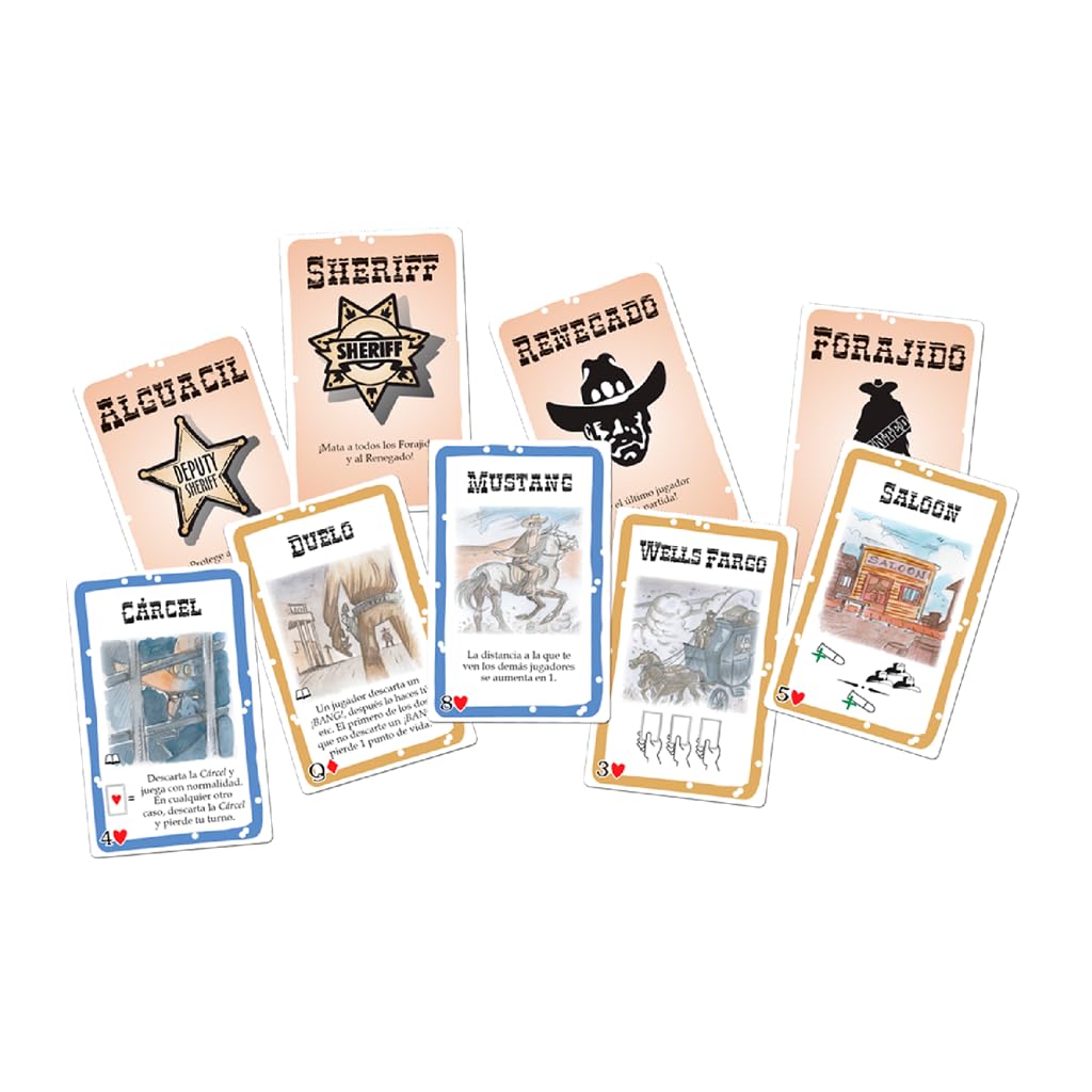dV Giochi | Bang! | Juego de Cartas para Grandes Grupos de Amigos | A Partir de 8 Años | De 4 a 7 Jugadores | 20-40 Minutos por Partida | Español
