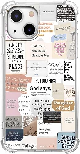 Miniatura 80 de Cubierta de Teléfono con Versículos de la Biblia y Citas Cristianas de Jesús en Collage, Funda Protectora Suave de TPU de Moda para iPhone 16 Pro,