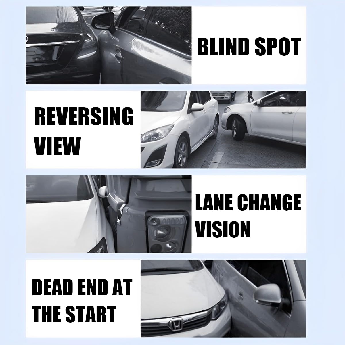 Specchietti Punto Cieco Auto - 2 Pezzi - Regolabili 360° - HD - Universali Per Auto, SUV - Foto 8