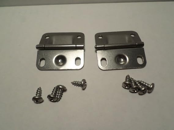 Coleman Replacement Cooler Hinges (2-Pack) Stainless Steel 2 Steel Hinges & 8 Mounting Screws to Repair Coolers