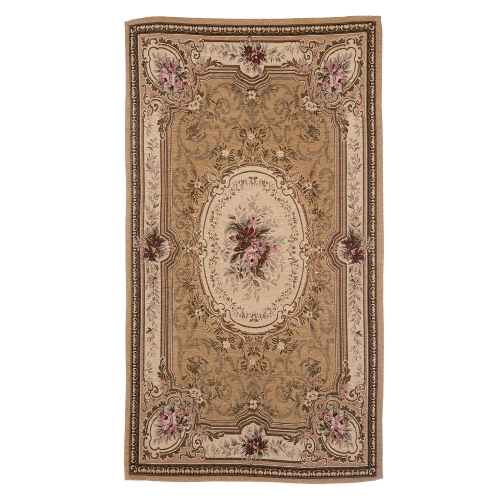 Tapis d'ameublement Blanc Mariclo 65 x 110 cm élégant beige pour sol