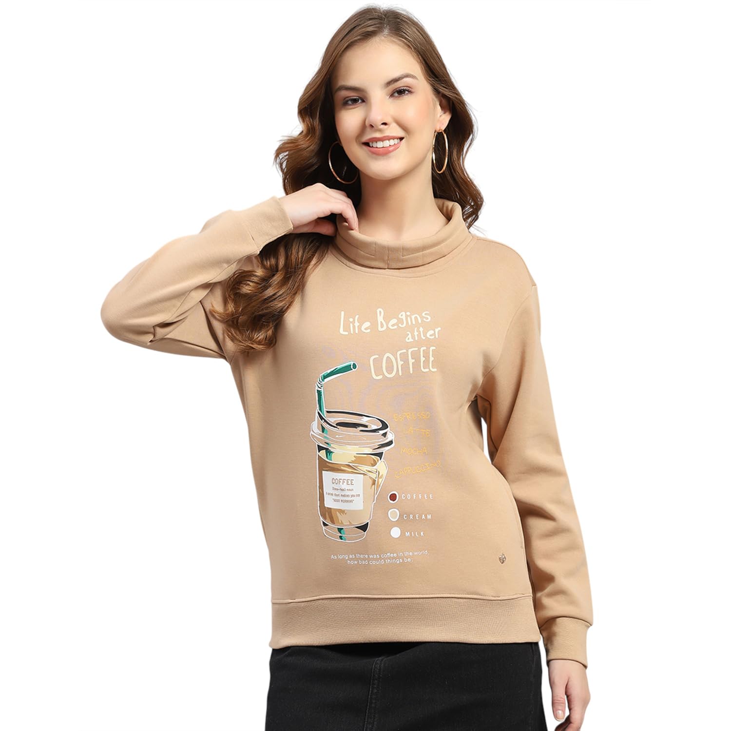 monte carlo Womens Regular Fit Printed Pull On Full Sleeve Winter Sweatshirt | Warm Pullover for Ladies | Soft Comfortable Casual Winter Wear for Women's (Pack of 1)-picture-43