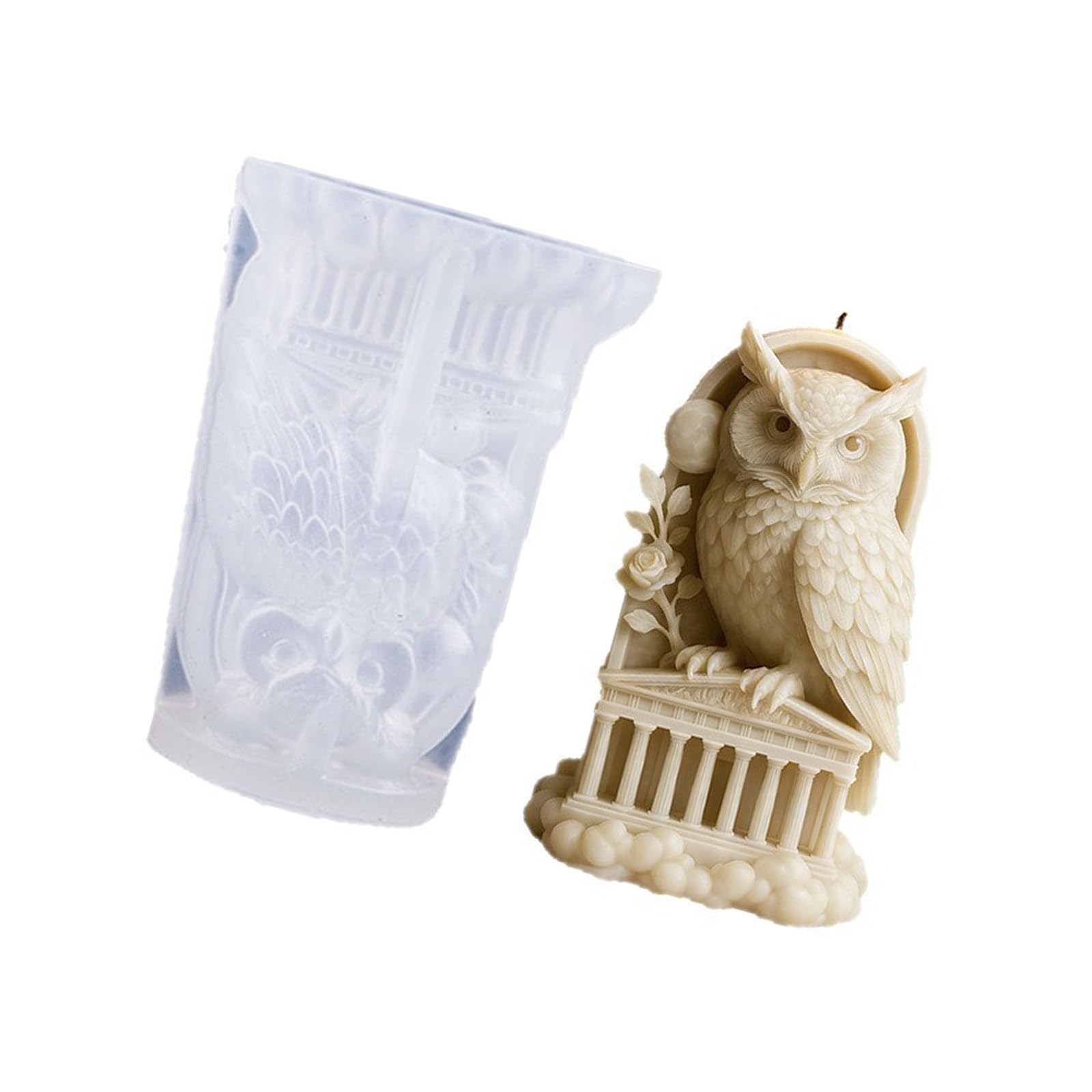 Alksubbm Owl Shaped Silicone for Soaps and Other Crafting Projects Making Set