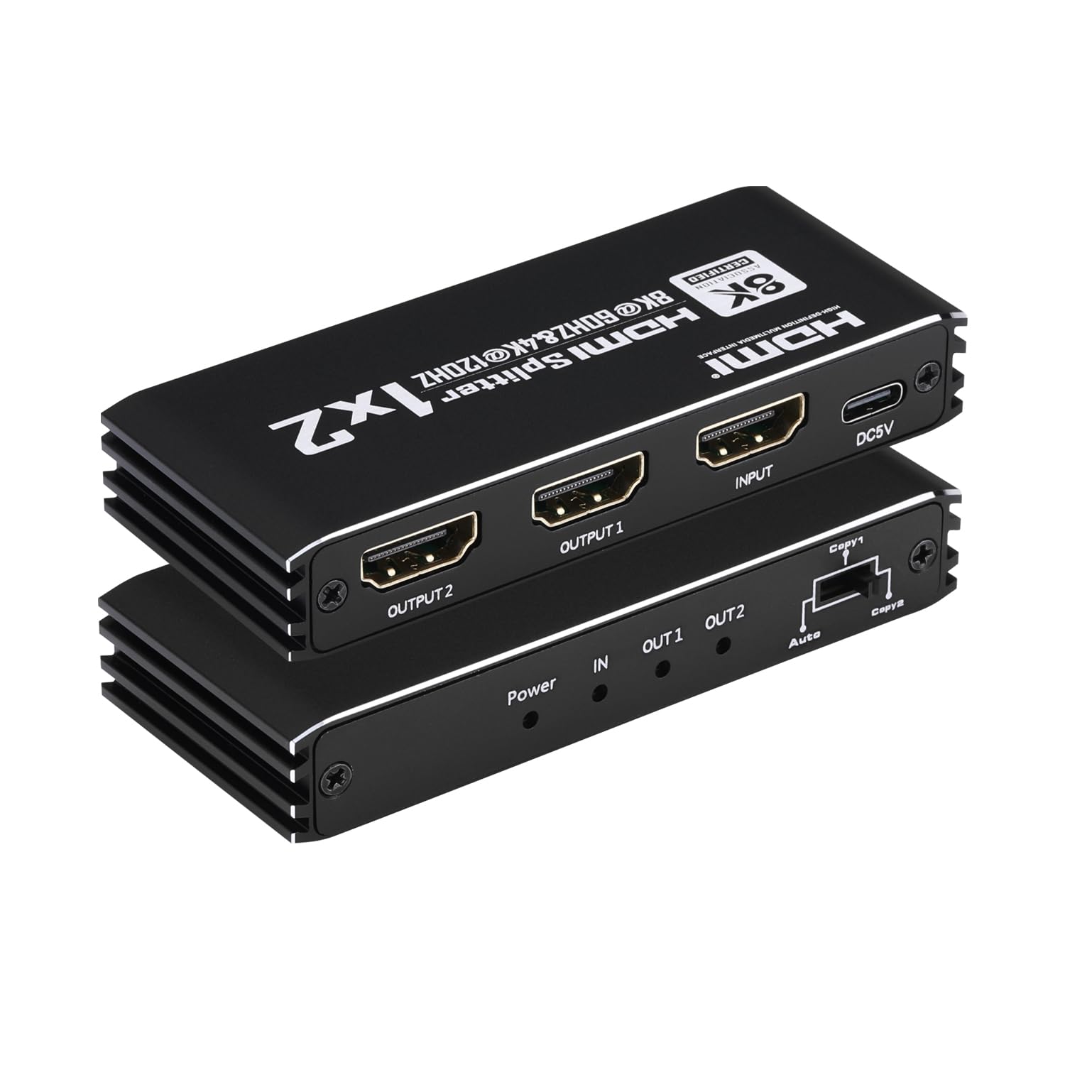 その他 1x2 HDMI2.1 Splitter Amazon.com: 8K@60Hz HDMI Splitter 1 in 2 Out, 1x2 HDMI 2.1