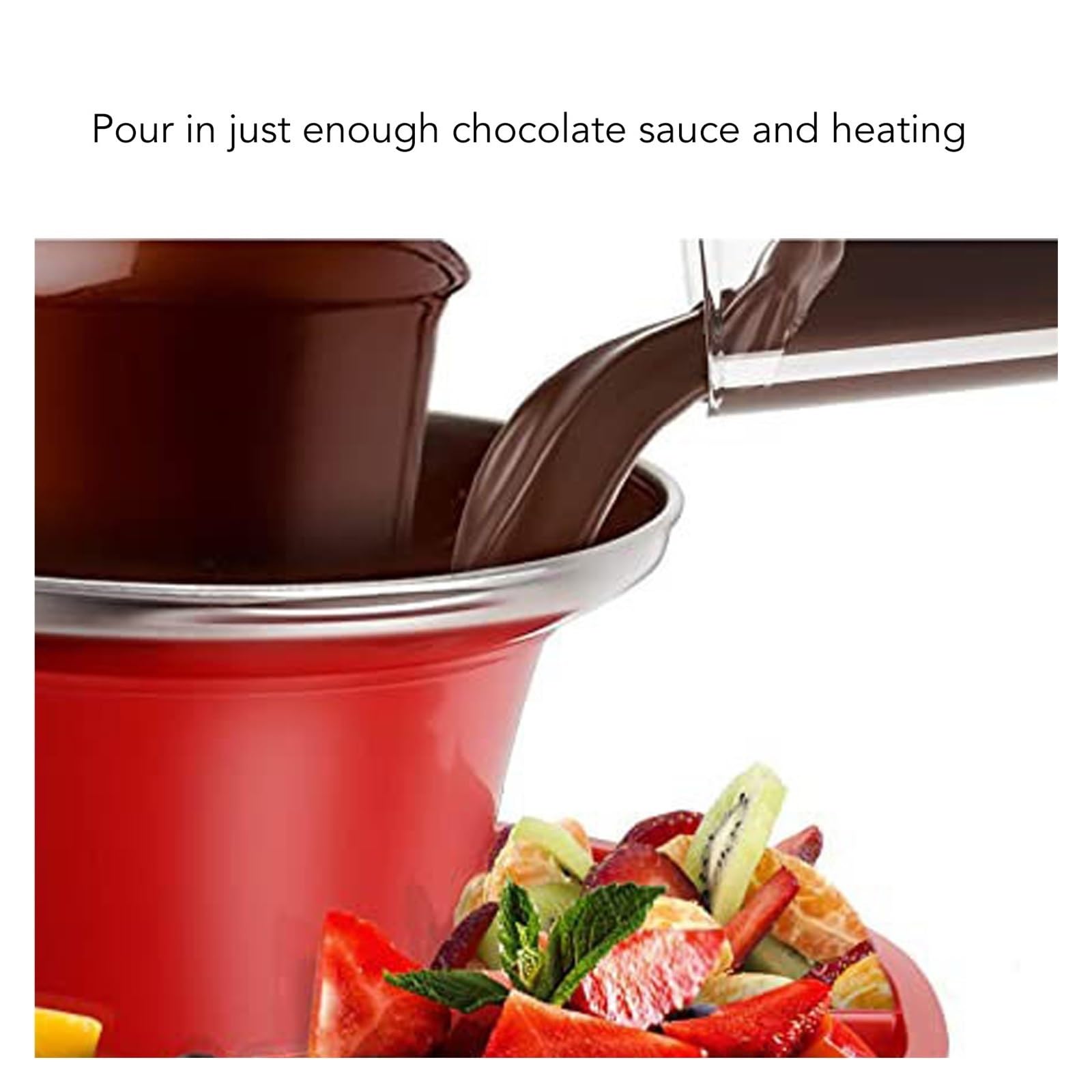 Fuente De Chocolate Máquina Tres Capas con Placa Desmontable Acero Inoxidable Alta Capacidad For Fiesta Flujo Continuo Y Suave