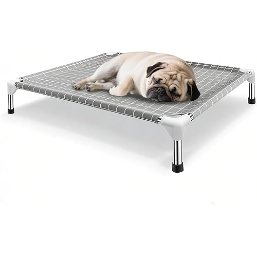 Elevated Dog Bed Pet Cot - Dog Cots Beds for Medium Dogs | Detachable Raised Cat Dog Pet Bed for Medium Dogs