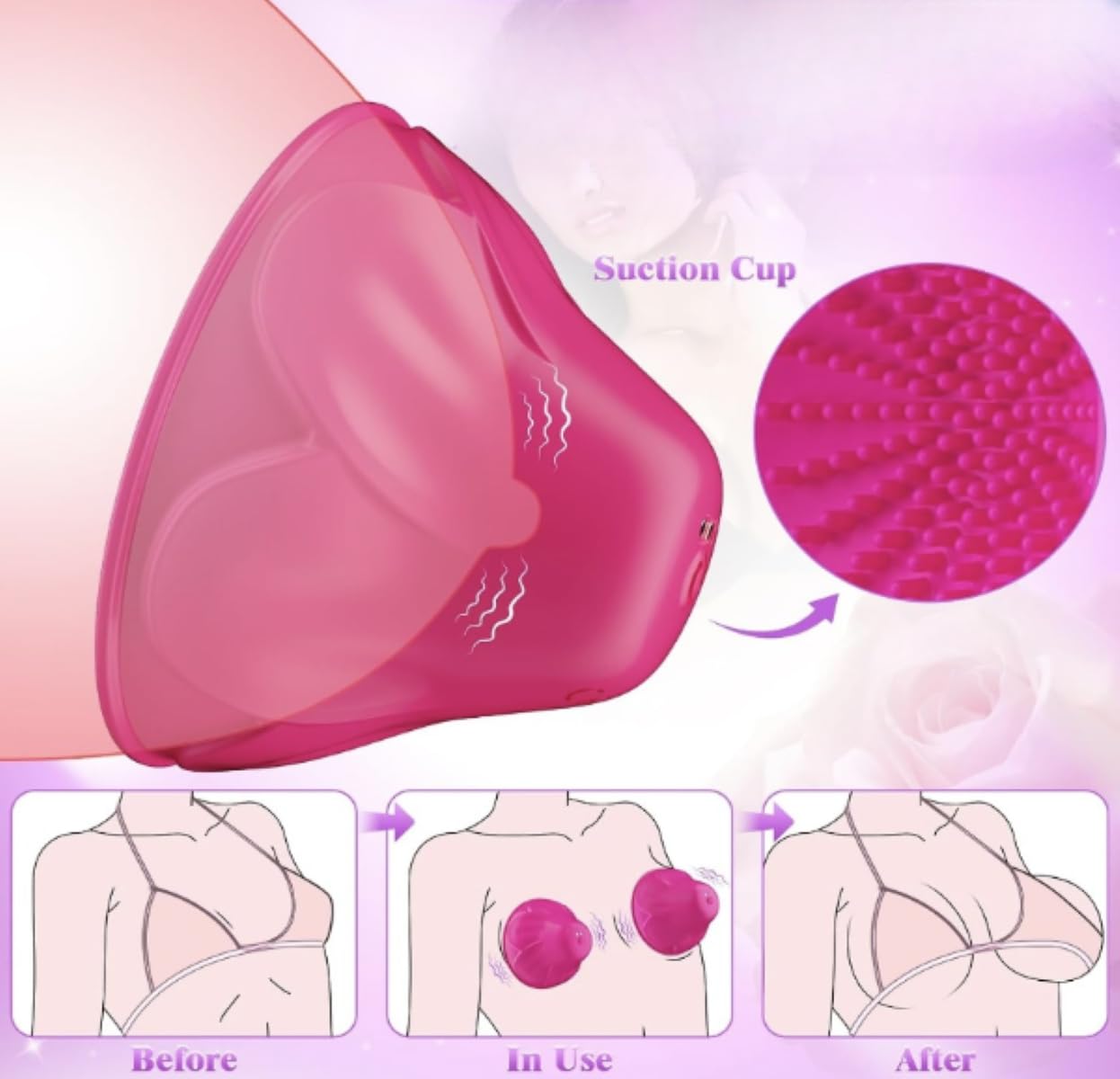 Amazon.com: Vibrating Pink Wireless Nipple Clamps with 9 Modes CD68619 :  Health & Household