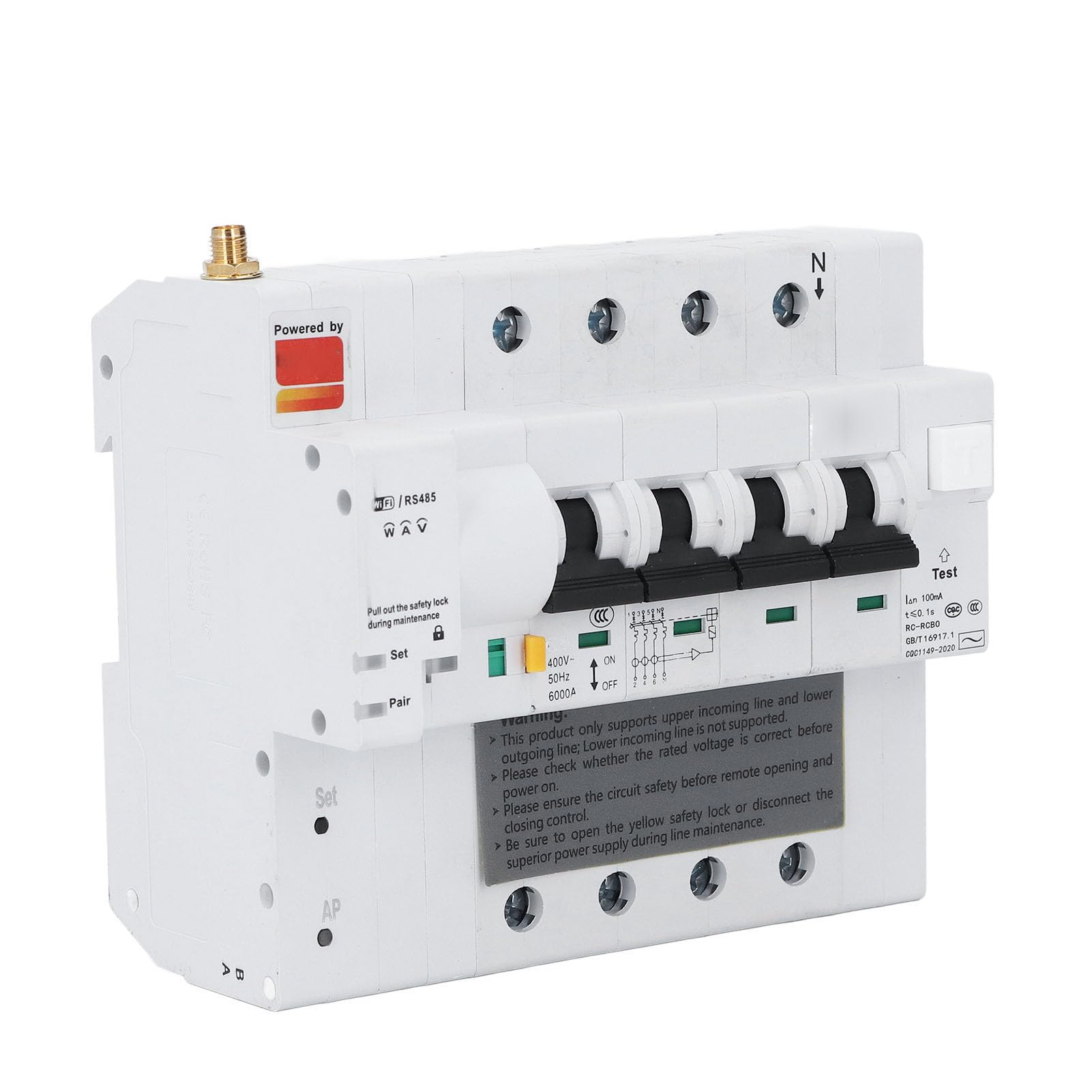 Intelligenter Schalter, 1-poliger WLAN-Leistungsschalter, 16-A-DIY Intelligenter Schalter, 1-poliger WLAN-Leistungsschalter, 16-A-DIY