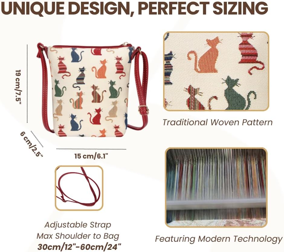 Signare Tapestry Cross-body Satchel Bag/Lightweight Purse - Image 3