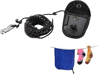 Compact Travel Clothesline for Drying Laundry in Hotel Room Portable Clothes Line with 12 Beads 9.8 Feet Lightweight for Camping Traveling Cruise Ships and Travel Use
