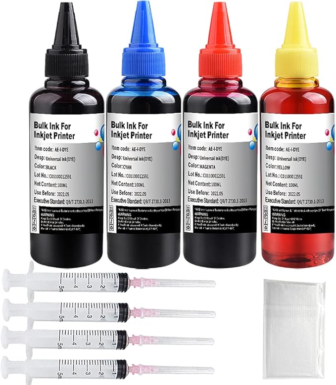 400ml Universal Dye Ink Refill Kit for Canon HP Epn Brother Lexmark