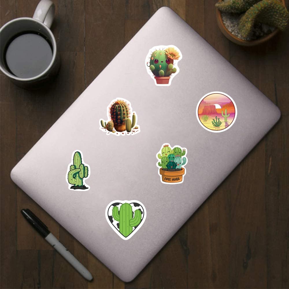 500 Pcs Cactus Aesthetic Cute Round Seal Label Self-Adhesive Stickers for Christmas Halloween Party Decorations for Scrapbooking Envelopes Water Bottles(Fashion Pattern 10) image 3