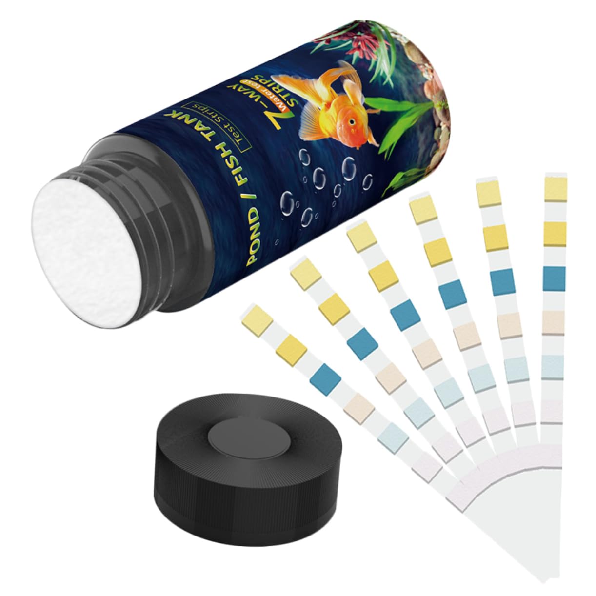 GLEAVI 200pcs Water Test Strips for Home Aquarium Quality Testing Ph Total Alkalinity Color Chart Quick Accurate Results for Fish Tank Maintenance
