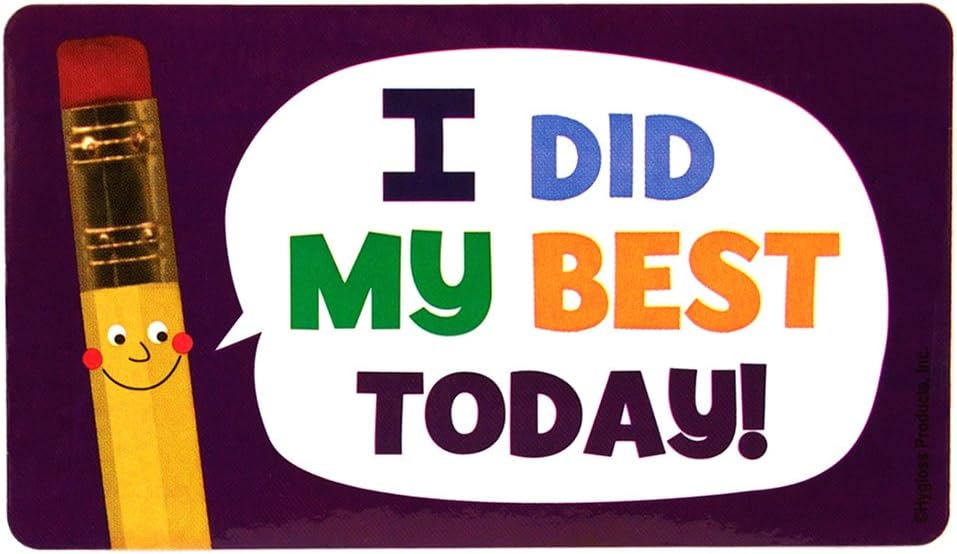 Hygloss Products Good Behavior Stickers - I Had A Great Day - Incentive for Students and Kids - Student Prize - 3.5 x 2 Inches - 25 Stickers Per Pack