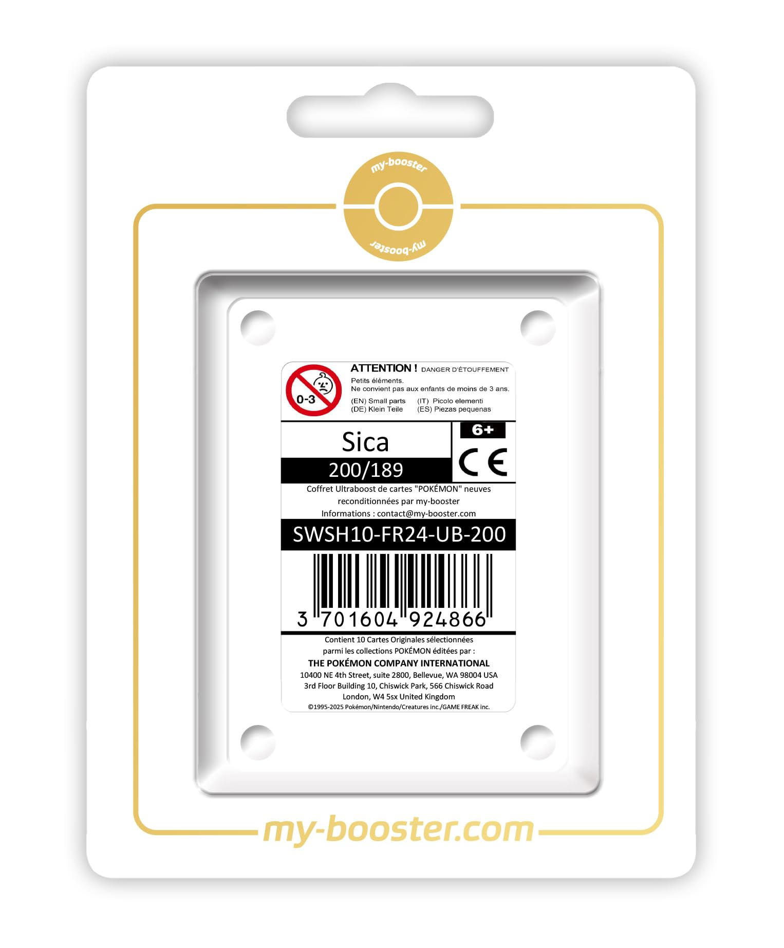 my-booster- Pokémon Company SWSH10-FR24-UB-200, Multicolore