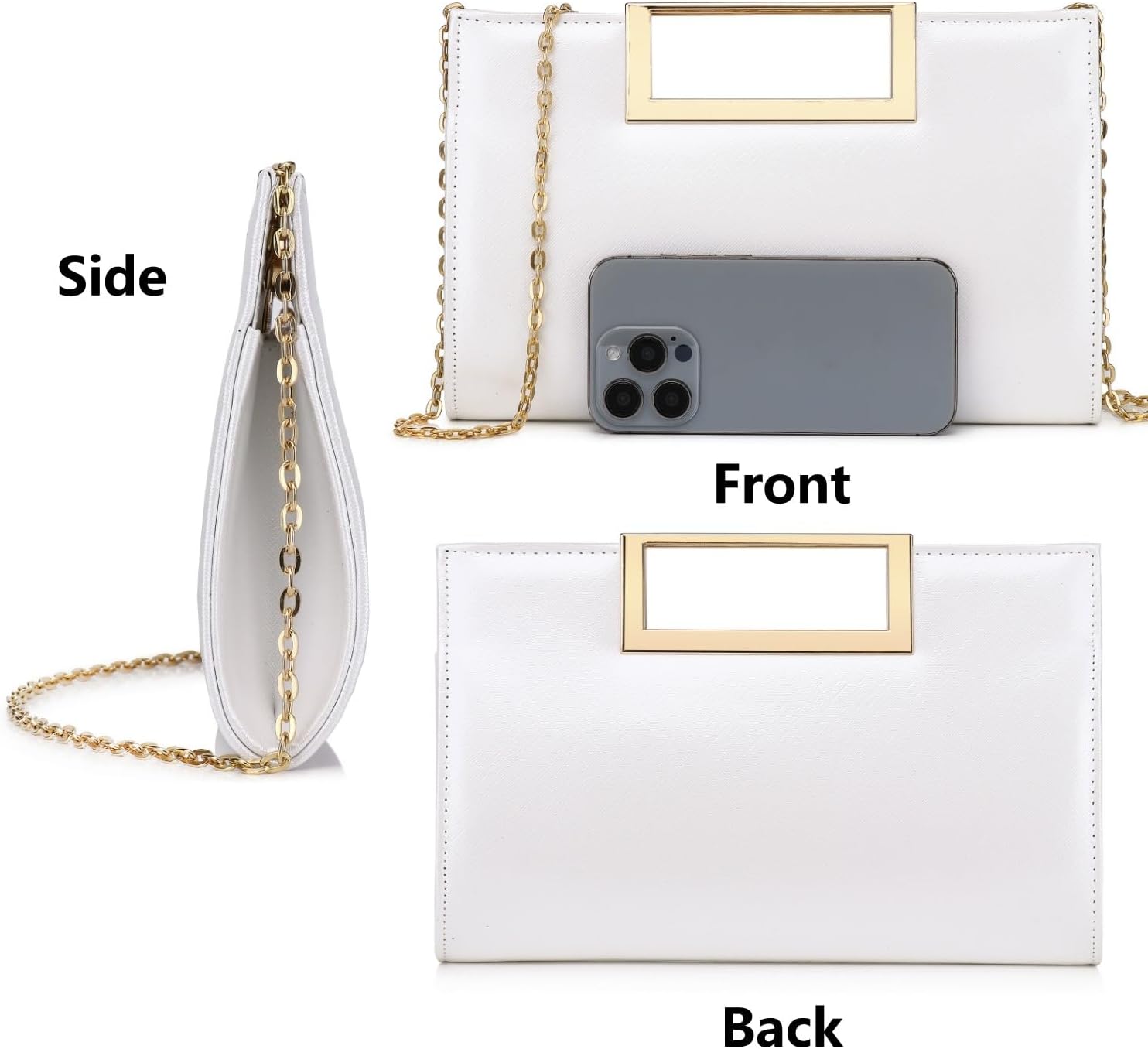 Evening Clutch Purses for Women Formal Party Clutch Bags Cocktail Prom Fashion PU Leather Shoulder Handbags - Image 6