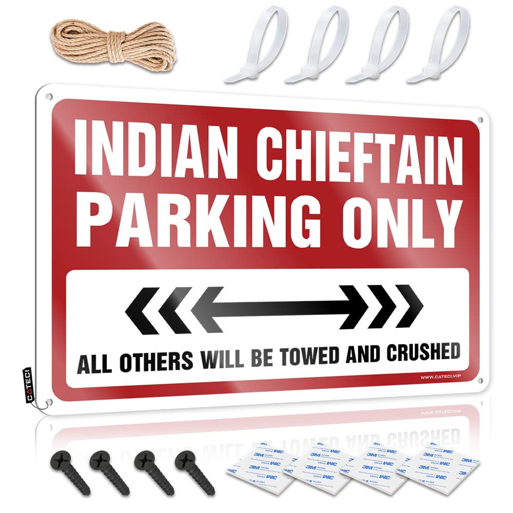 Lake Poster Rustic Accessory | Indian Chieftain Parking Only Antique Metal Wall Decor For Pool Home(30X40CM)