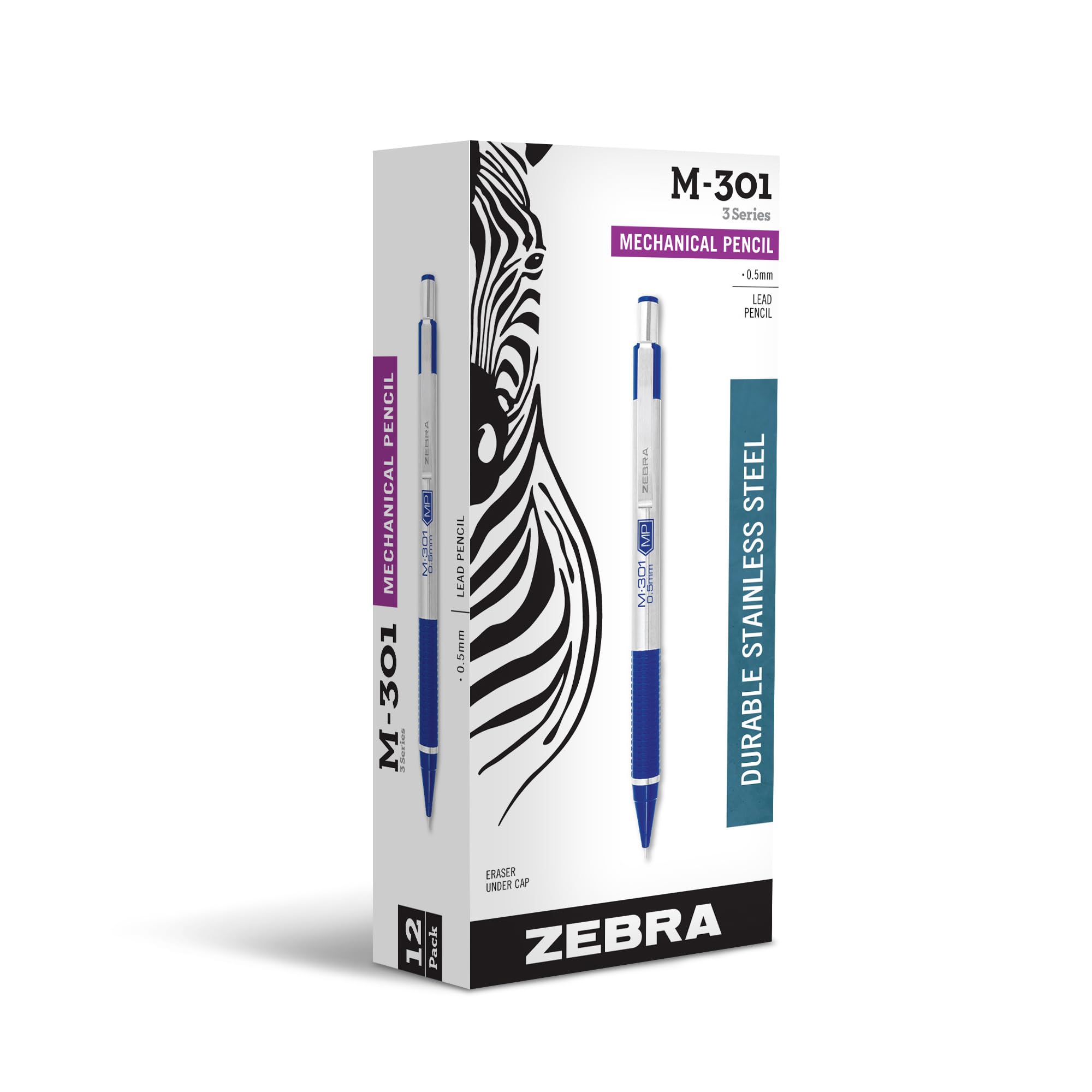 Amazon.com : Zebra Pen, STEEL M-301 Mechanical Pencils, 0.5mm Fine