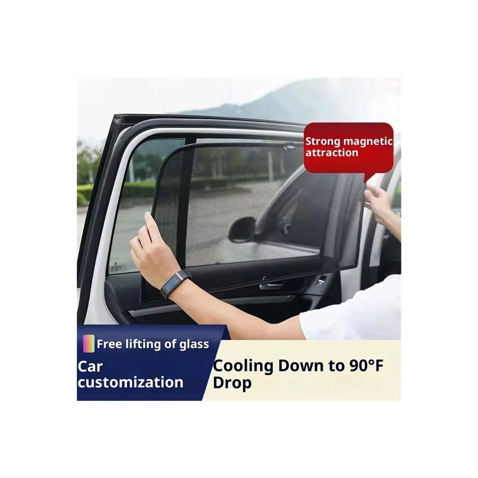 Frontscheibe Thermomatte Für Skoda Für Karoq NU7 2019-2025 Sonnenschutz Mesh Magnetische Wärmedämmung Vorhänge Fenster Visier Auto(2PCS Rear)