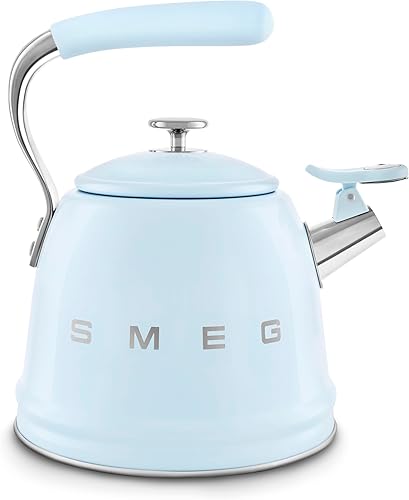 Miniatura 8 de SMEG Tetera silbadora retro para estufa - 2.4Q (azul pastel)