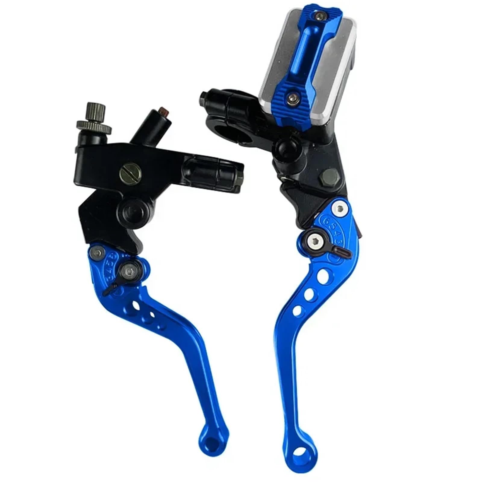 Pbqenxb Blue A Break And Clutch Levers 7/8" 22Mm Universal Motorcycle Brake Master Cylinder Lever Cable Clutch Reservoir For Scooter Sport Dirt Bike(Blue A)