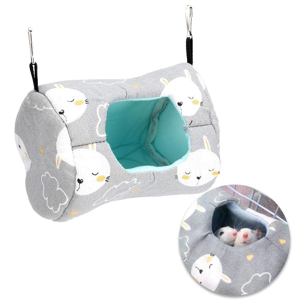 Hamac en toile pour petits animaux Lit suspendu pour hamster, rat, lapin nain, souris et gerbille, balançoire cage, accessoire confortable et ludiqu