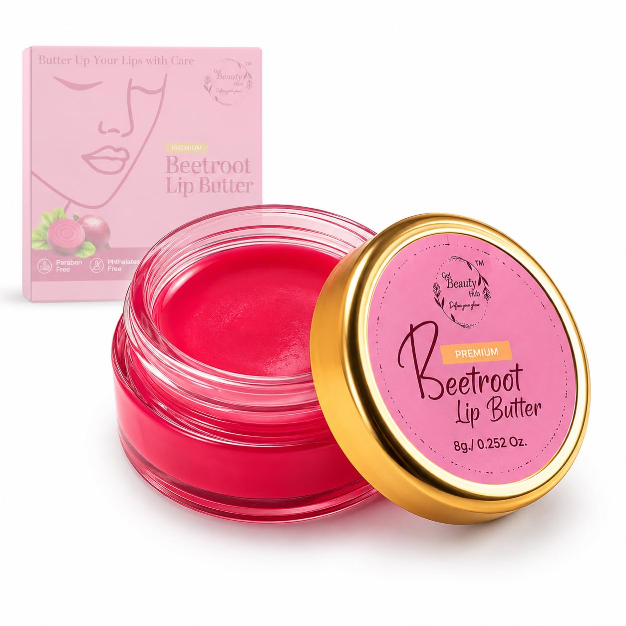 Get Beauty Hub Beetroot Lip Balm | Lip Care with Deep Moisturizing & Hydrating Lip Butter for women | Organic, Soft, Smooth & Nourishing | Chapped and dry lip cure | Paraben & Chemical-Free, 8 gm-image-29