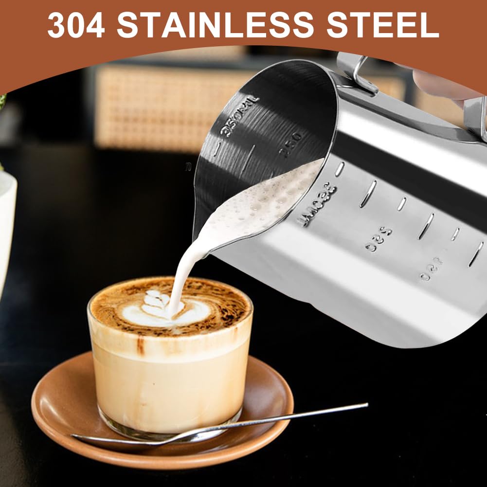 Set di 22 tamper caffè da 51 mm, set da 22 pezzi, set da barista con pressa per espresso, mescolatore per caffè, cucchiaio, brocca per schiuma, tappetino per espresso, penna e stencil