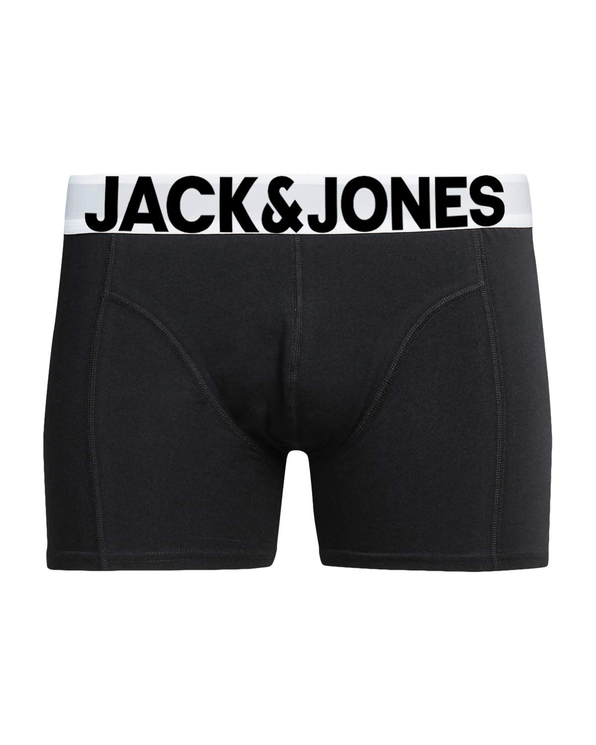 JACK & JONES 12204864 - Confezione di 5 mutande boxer da uomo, colore bianco, nero, blu e grigio, XXL