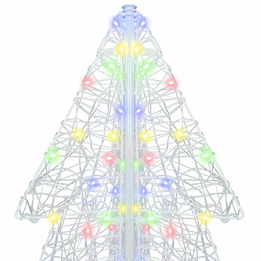 Weihnachtsbaum mit 240 LEDs, mehrfarbig, 180 cm aus Acryl, USB betrieben, dekorative Lichterkette für Wohnzimmer, Garten und Terrasse, festliche Advent Dekoration