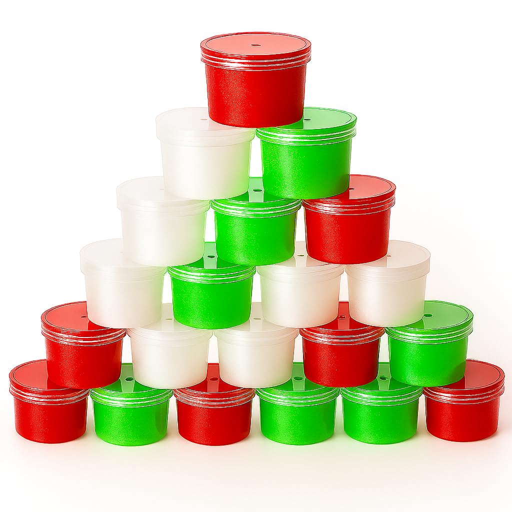 Galaxy Slime 24 Pack, Red, Green & White Slime Party Favors, Non-Sticky