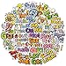 SHIHE Lot de 50 autocollants imperméables avec phrases anglaises pour skateboard, réfrigérateur, guitare, ordinateur portable, moto, bagages, bricolage