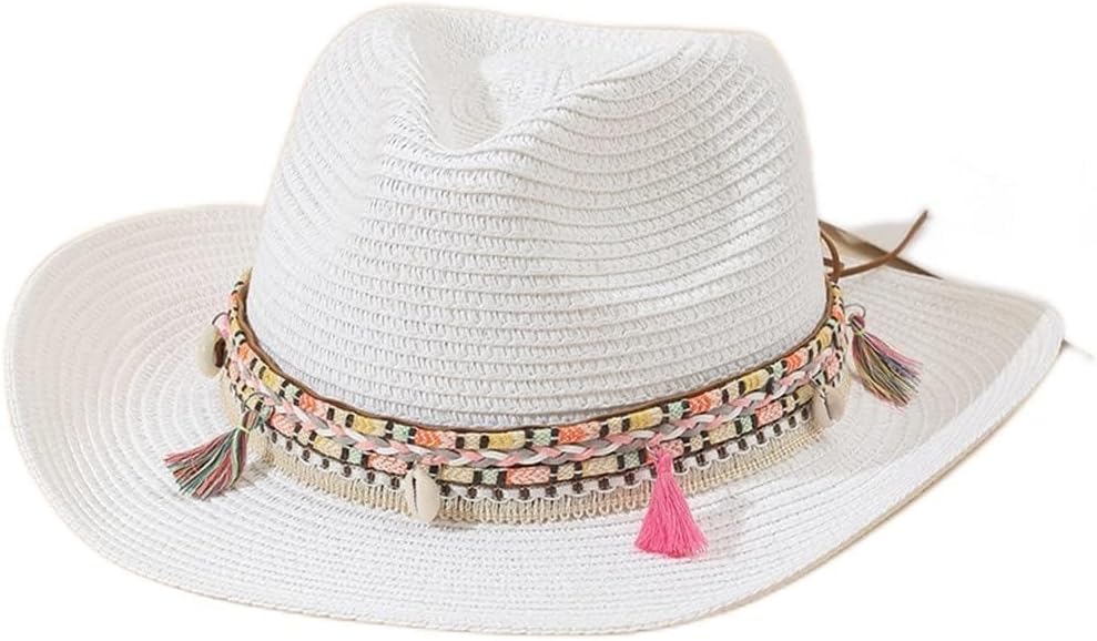 Women Tassel Cowboy Hat Floppy Beach Hats Hats Ladies HatSun Hat