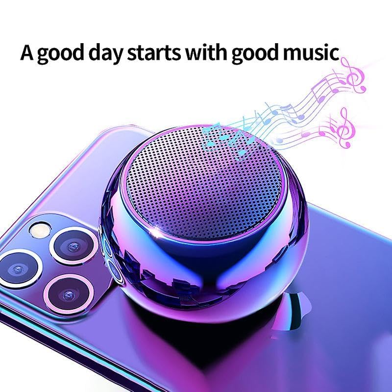 Image of Mini Bluetooth Speaker, Portable Wireless Audio Player, Small Size, Big Sound, Effortless Connectivity, for Mobile Devices (Purple)