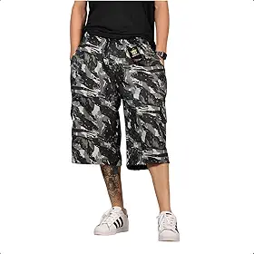 Bermuda Cargo Unissex Skate Casual Larga 6 Bolsos