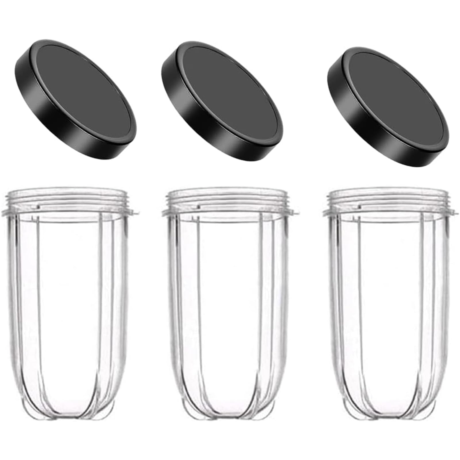 Taza de Repuesto para Magic Bullet de 250 W | 3 Piezas 470ml Vaso Batidora de Mano con Tapa Compatible con Licuadora Magic Bullet de 250 W