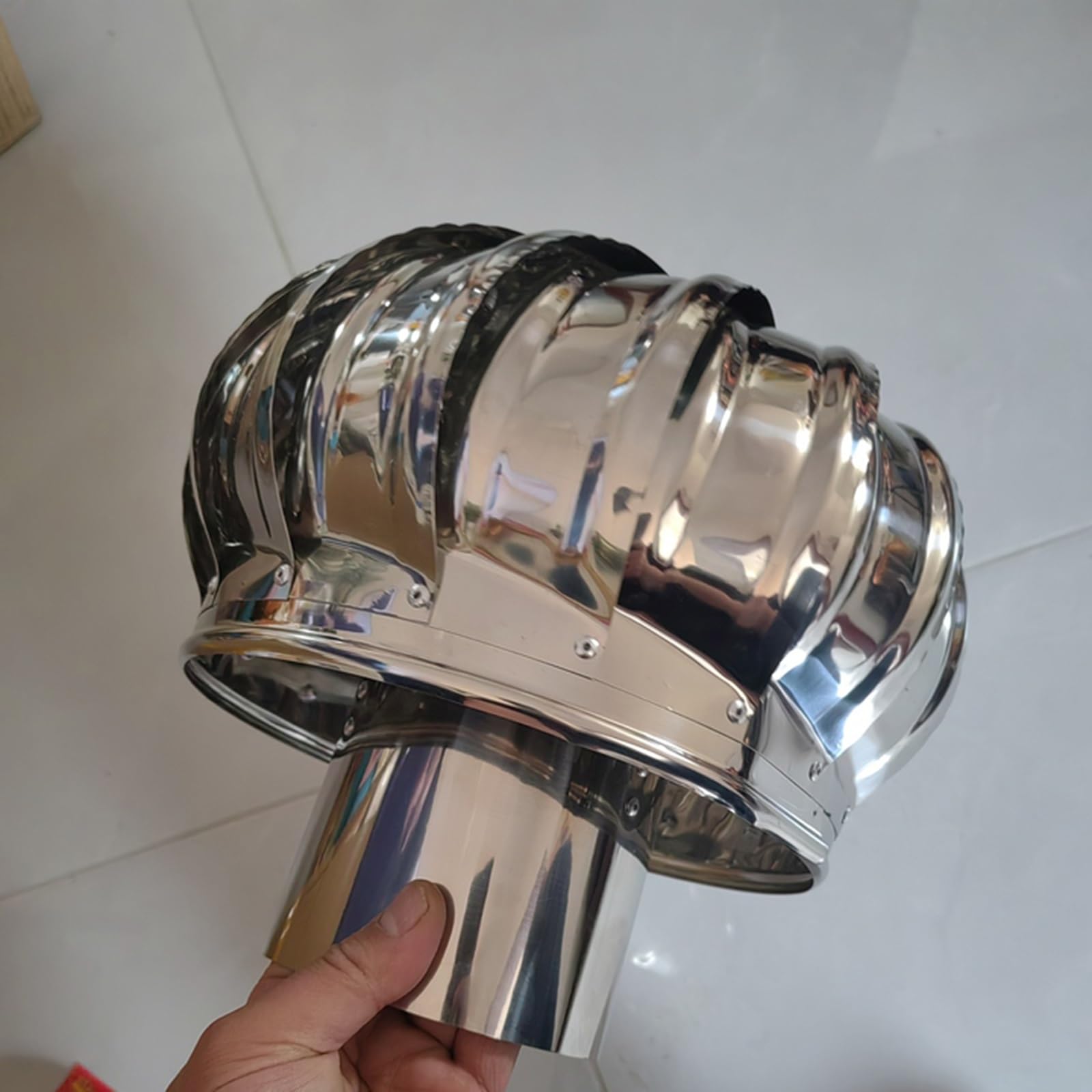 Wentylator dachowy ze stali nierdzewnej, 160 mm, bez zasilania, do gospodarstw hodowlanych i magazynów, trwałe rozwiązanie do wentylacji spalinowej, odporna na warunki atmosferyczne konstrukcja