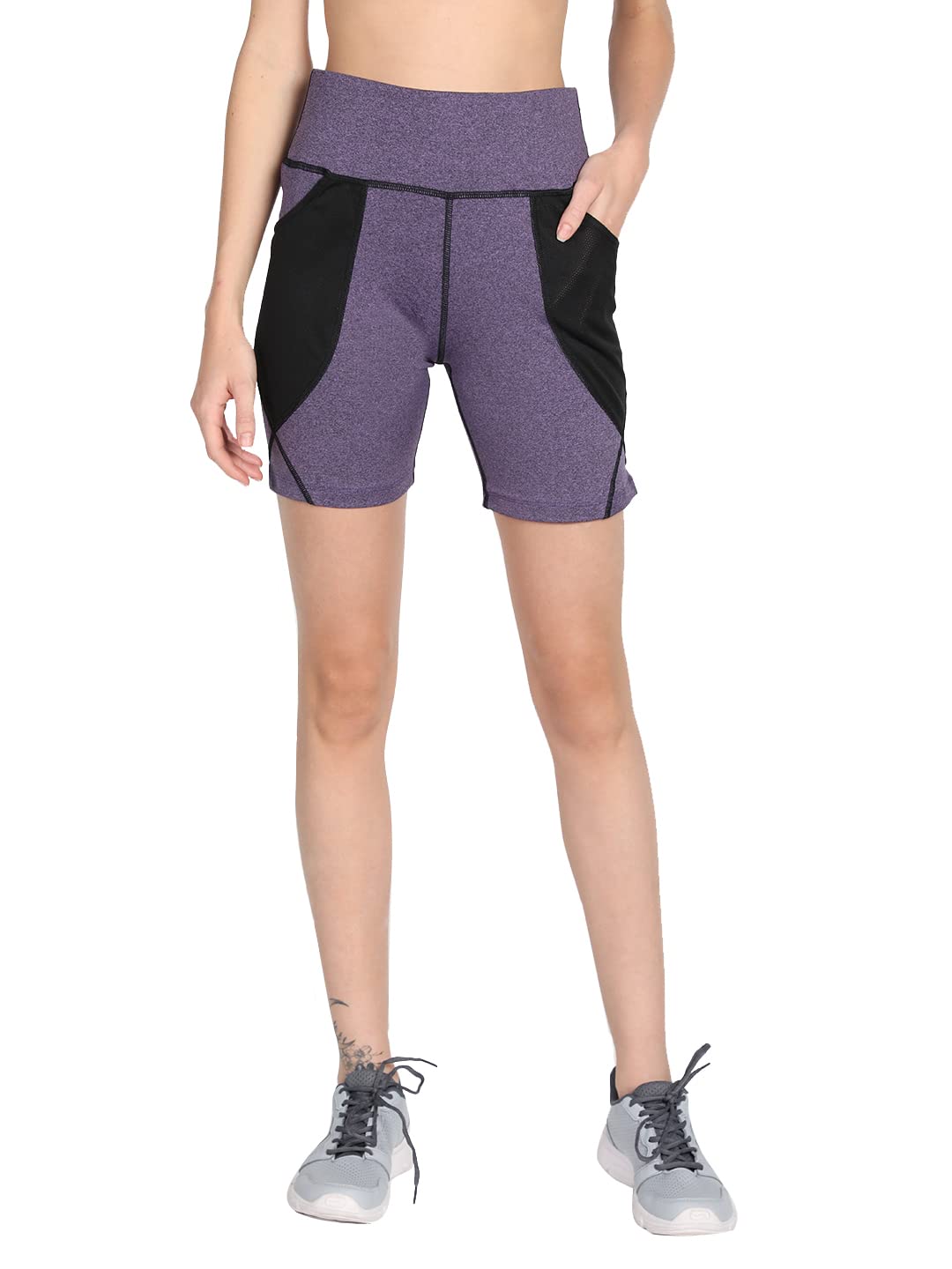 chkokko Activewear Gym Regular Dry Fit Shorts for Women-picture-41
