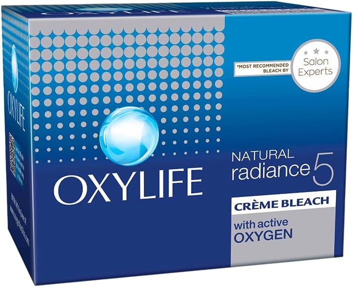 Oxylife Salon Professional Natural Radiance 5 Crème Bleach - 9g | With Oxysphere Technology | For Radiant and Even Skin Tone | Enriched With Vitamin E & Glycerine | Fights 5 Skin Problems | Professional Spa Like Experience