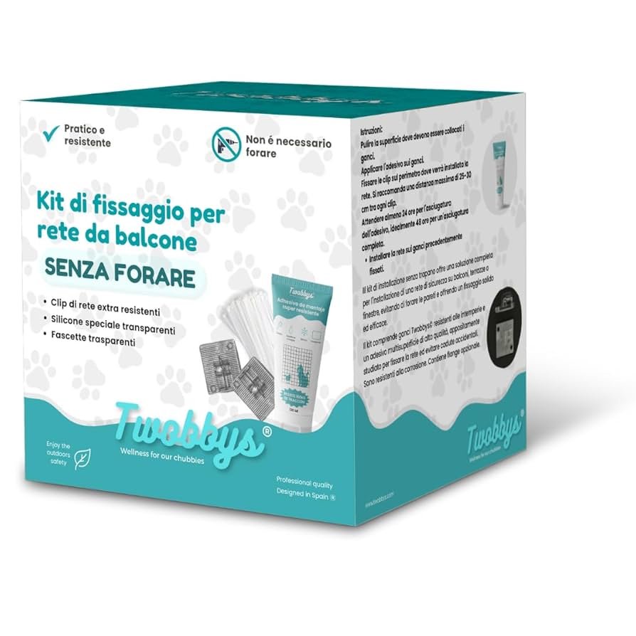 Ganci Per Reti Bird-Tech - 50 Pezzi + Silicone Trasparente, Per Balconi E Aree Protette