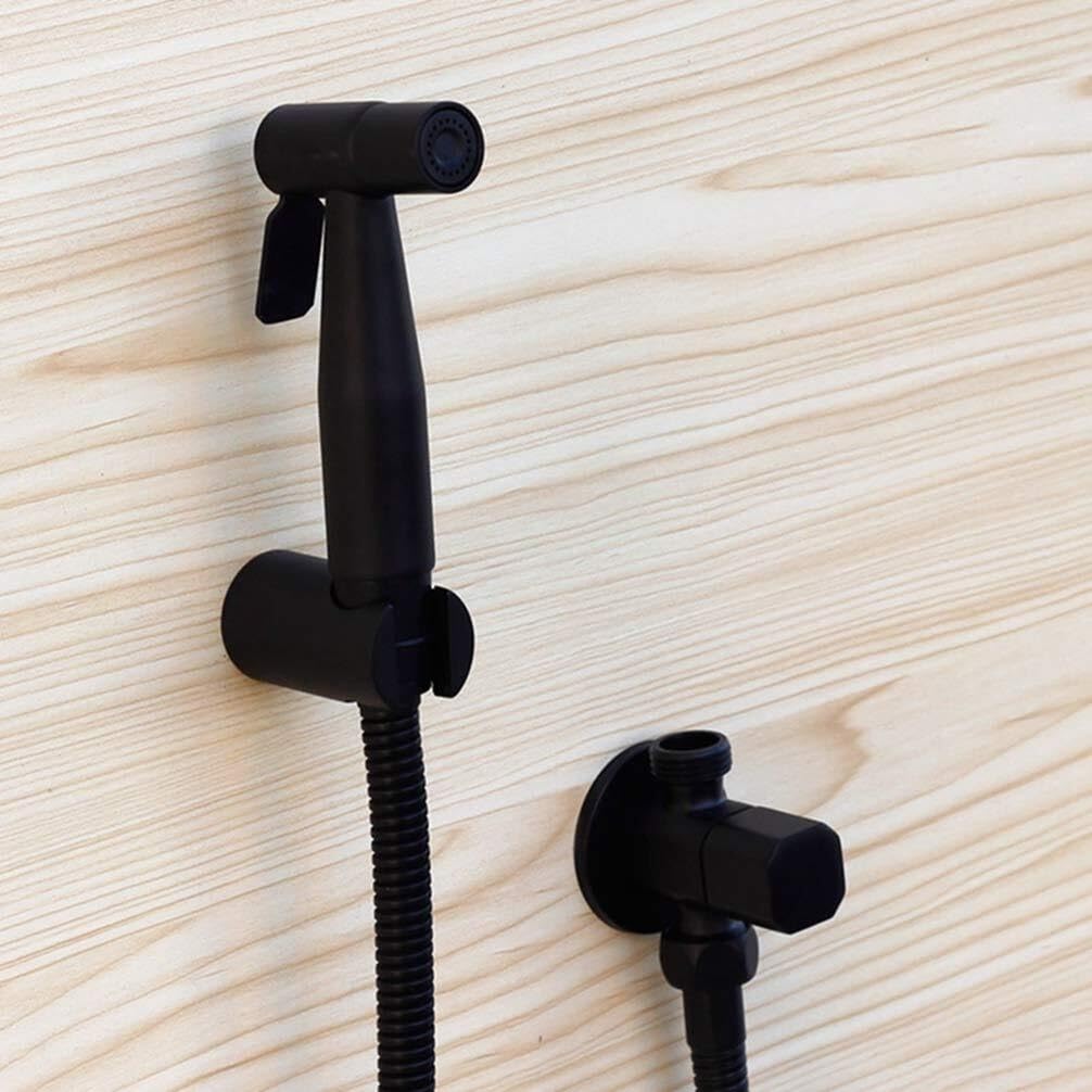 304 Stainless Steel Black Bidet Spray Sprinkler Toilet Spray Antique Washer Body Cleaner Sprayer Hose Set Easy Installation — view 2