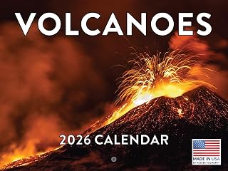Volcano Calendar 2026 Monthly Wall Calender 12 Month | American Made In The USA