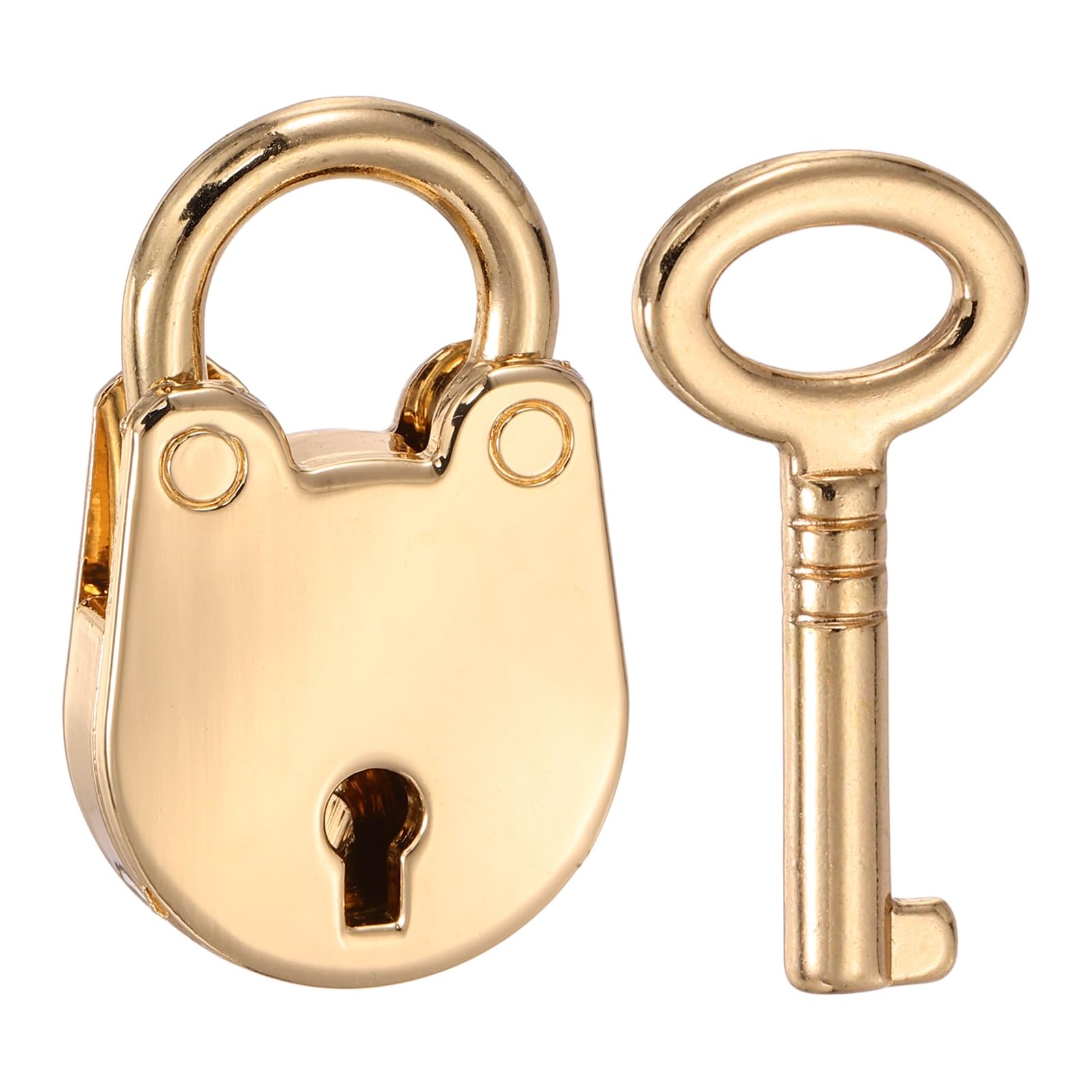 PATIKIL Mini Bear Padlock, Small Metal Decorative Diary Lock Mini Keyed Padlocks with Keys for Diary Book Suitcase Jewelry Box Backpack Luggage, Gold