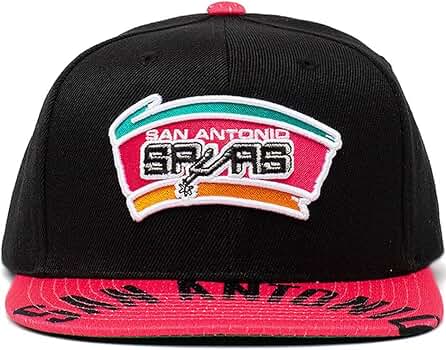 Mitchell & Ness San Antonio Spurs Snapback Cap - Black Top Spot Hat With 1999 Finals Patch - View #12