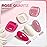GAOY Gel Nail Polish Kit, 3 Colors 16ml White Jelly Magenta, Soak Off UV Gel Polish Set - Rose Quartz